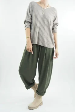 Made In Italy Classic Super Soft Ribbed Fine Knit Top Mocha -VogueCurve Store made in italy classic super soft ribbed fine knit mocha04.jpg