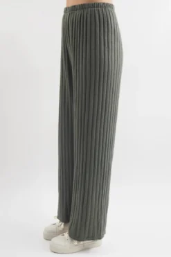 Made In Italy Classic Super Soft Ribbed Fine Knit Pant Khaki -VogueCurve Store made in italy classic super soft ribbed fine knit pant khaki 2.jpg