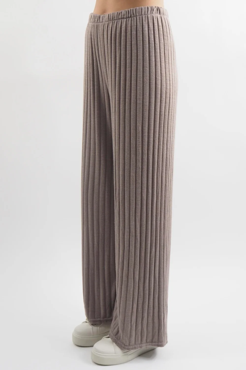 Made In Italy Classic Super Soft Ribbed Fine Knit Pant Mocha 5 Made In Italy Classic Super Soft Ribbed Fine Knit Pant Mocha - Image 3