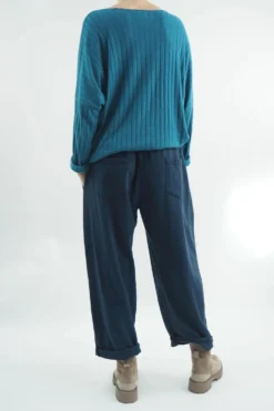 Made In Italy Classic Super Soft Ribbed Fine Knit Top Prussian 9 Made In Italy Classic Super Soft Ribbed Fine Knit Top Prussian -VogueCurve Store made in italy classic super soft ribbed fine knit prussian03.jpg