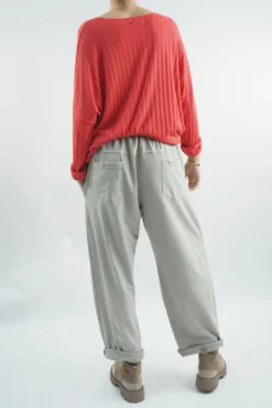 Made In Italy Classic Super Soft Ribbed Fine Knit Top Strawberry -VogueCurve Store made in italy classic super soft ribbed fine knit strawberry03.jpg