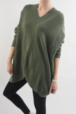 Made In Italy Conrad Chevron Archie Knit Top Khaki -VogueCurve Store made in italy conrad chevron archie knit top khaki 3.jpg