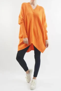 Made In Italy Conrad Chevron Archie Knit Top Marmalade -VogueCurve Store made in italy conrad chevron archie knit top marmalade 3.jpg