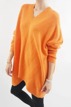 Made In Italy Conrad Chevron Archie Knit Top Marmalade -VogueCurve Store made in italy conrad chevron archie knit top marmalade 4.jpg