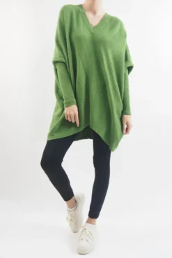 Made In Italy Conrad Chevron Archie Knit Top Matcha -VogueCurve Store made in italy conrad chevron archie knit top matcha 2.jpg