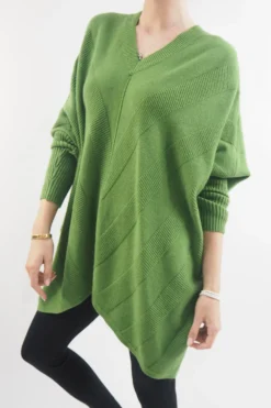 Made In Italy Conrad Chevron Archie Knit Top Matcha -VogueCurve Store made in italy conrad chevron archie knit top matcha 3.jpg