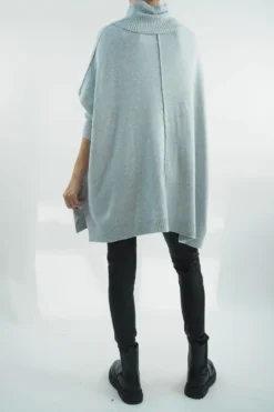 Made In Italy Conrad Classic Blanket Knit Top Dove Marl -VogueCurve Store made in italy conrad classic blanket knit dove marl3.jpg