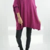 Made In Italy Conrad Classic Blanket Knit Top Magenta -VogueCurve Store made in italy conrad classic blanket knit magenta1.jpg