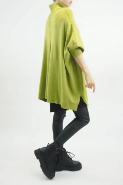 Made In Italy Conrad Classic Blanket Knit Top Olive Zing -VogueCurve Store made in italy conrad classic blanket knit olive zing 2.jpg