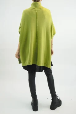 Made In Italy Conrad Classic Blanket Knit Top Olive Zing -VogueCurve Store made in italy conrad classic blanket knit olive zing 3.jpg