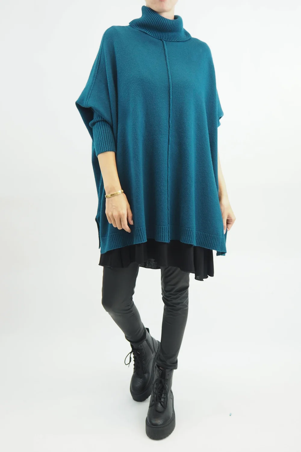 Made In Italy Conrad Classic Blanket Knit Top Prussian 3 Made In Italy Conrad Classic Blanket Knit Top Prussian