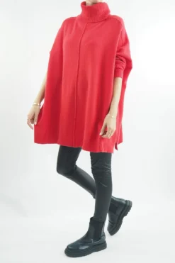 Made In Italy Conrad Classic Blanket Knit Top Rouge 9 Made In Italy Conrad Classic Blanket Knit Top Rouge -VogueCurve Store made in italy conrad classic blanket knit rouge04.jpg