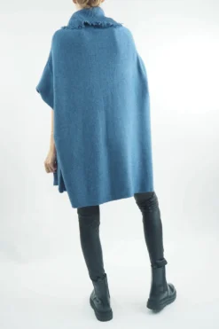 Made In Italy Conrad Oversized Fray Cowl Knit Top Airforce -VogueCurve Store made in italy conrad oversized fray cowl knit airforce03.jpg