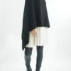 Made In Italy Conrad Seam Back Poncho Black / -VogueCurve Store made in italy conrad seam back poncho black1.jpg