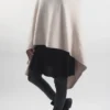 Made In Italy Conrad Seam Back Poncho Stone -VogueCurve Store made in italy conrad seam back poncho stone2001.jpg