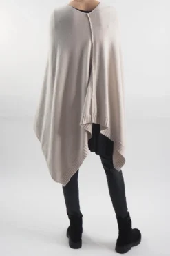 Made In Italy Conrad Seam Back Poncho Stone -VogueCurve Store made in italy conrad seam back poncho stone2002.jpg