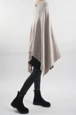 Made In Italy Conrad Seam Back Poncho Stone -VogueCurve Store made in italy conrad seam back poncho stone2003.jpg