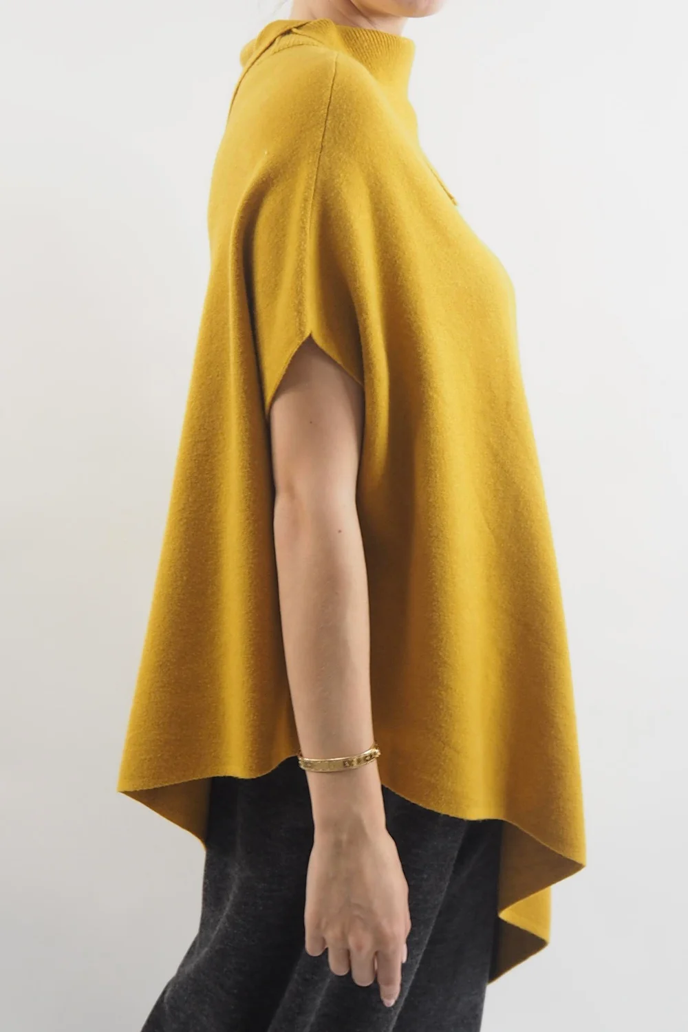 Made In Italy Conrad Tilt Knit Top Ochre 4 Made In Italy Conrad Tilt Knit Top Ochre - Image 2