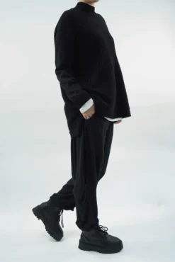 Made In Italy Conrad Turtle Ribby Knit Top Black 7 Made In Italy Conrad Turtle Ribby Knit Top Black -VogueCurve Store made in italy conrad turtle ribby knit black02.jpg