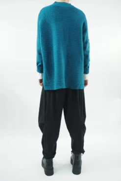 Made In Italy Conrad Turtle Ribby Knit Top Prussian 8 Made In Italy Conrad Turtle Ribby Knit Top Prussian -VogueCurve Store made in italy conrad turtle ribby knit prussian03.jpg