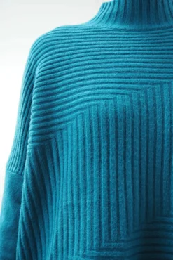 Made In Italy Conrad Turtle Ribby Knit Top Prussian 9 Made In Italy Conrad Turtle Ribby Knit Top Prussian -VogueCurve Store made in italy conrad turtle ribby knit prussian04.jpg