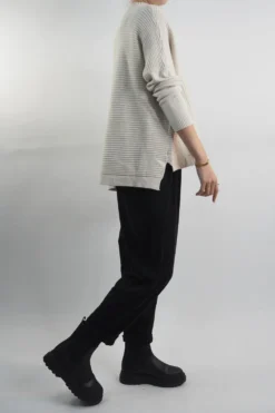 Made In Italy Conrad Turtle Ribby Knit Top Stone -VogueCurve Store made in italy conrad turtle ribby knit stone202.jpg