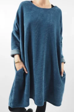 Made In Italy Dusk Sac Tunic Airforce -VogueCurve Store made in italy dusk sac tunic airforce 4.jpg