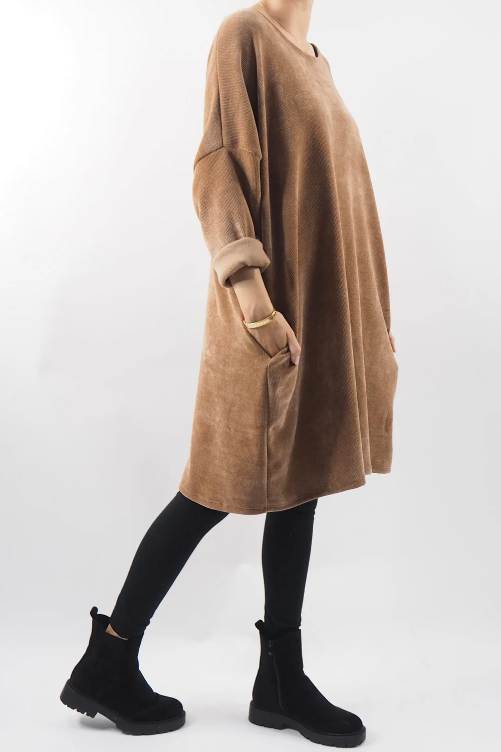 Made In Italy Dusk Sac Tunic Camel 4 Made In Italy Dusk Sac Tunic Camel - Image 2