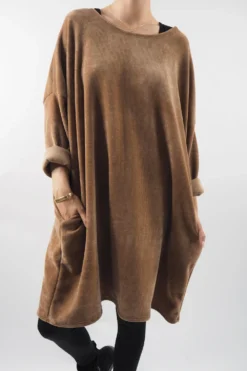 Made In Italy Dusk Sac Tunic Camel 10 Made In Italy Dusk Sac Tunic Camel -VogueCurve Store made in italy dusk sac tunic camel 4.jpg