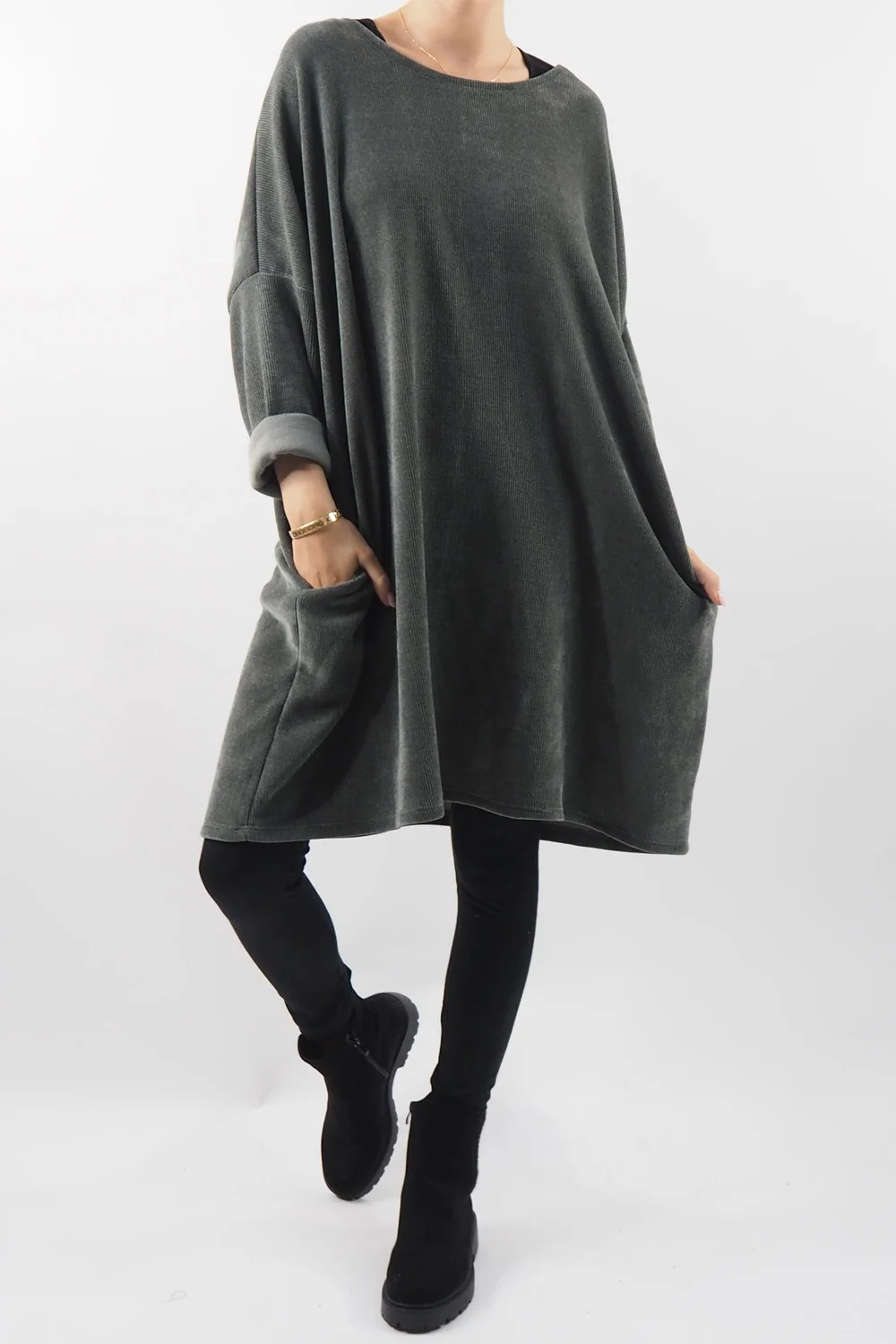 Made In Italy Dusk Sac Tunic Khaki 3 Made In Italy Dusk Sac Tunic Khaki