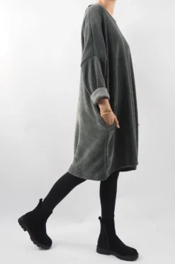 Made In Italy Dusk Sac Tunic Khaki 9 Made In Italy Dusk Sac Tunic Khaki -VogueCurve Store made in italy dusk sac tunic khaki 2.jpg