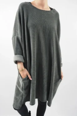 Made In Italy Dusk Sac Tunic Khaki 12 Made In Italy Dusk Sac Tunic Khaki -VogueCurve Store made in italy dusk sac tunic khaki 4.jpg