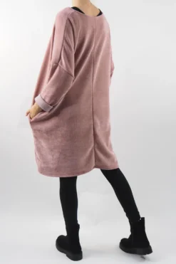 Made In Italy Dusk Sac Tunic Rose -VogueCurve Store made in italy dusk sac tunic rose 3.jpg