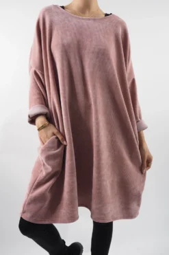 Made In Italy Dusk Sac Tunic Rose -VogueCurve Store made in italy dusk sac tunic rose 4.jpg