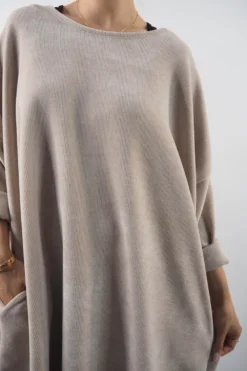 Made In Italy Dusk Sac Tunic Stone * -VogueCurve Store made in italy dusk sac tunic stone 5.jpg