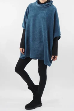 Made In Italy Dusk Slouch Throw Over Top Airforce -VogueCurve Store made in italy dusk slouch throw over top airforce 4.jpg