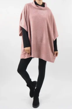 Made In Italy Dusk Slouch Throw Over Top Rose *