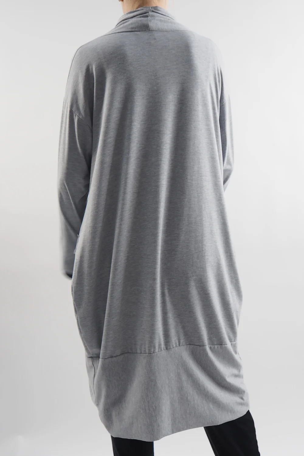 Made In Italy Edit Sloppy Jo Cocoon Cardigan Grey Marl 5 Made In Italy Edit Sloppy Jo Cocoon Cardigan Grey Marl - Image 3