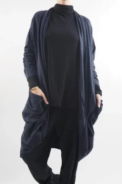 Made In Italy Edit Sloppy Jo Cocoon Cardigan Ink