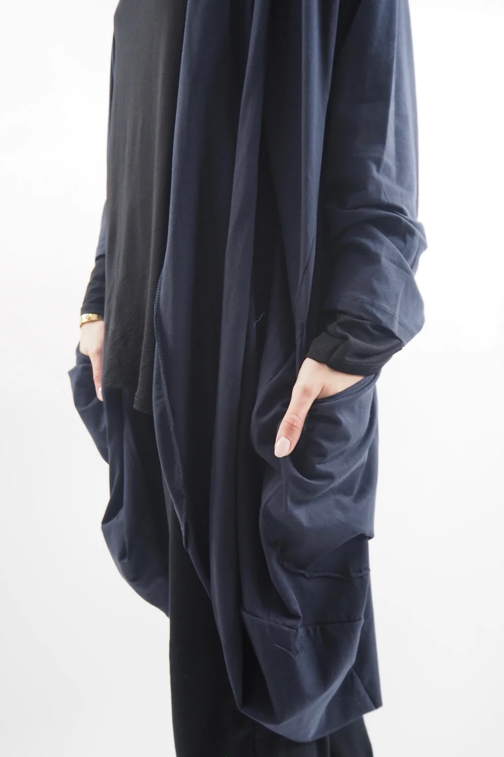 Made In Italy Edit Sloppy Jo Cocoon Cardigan Ink 6 Made In Italy Edit Sloppy Jo Cocoon Cardigan Ink - Image 4