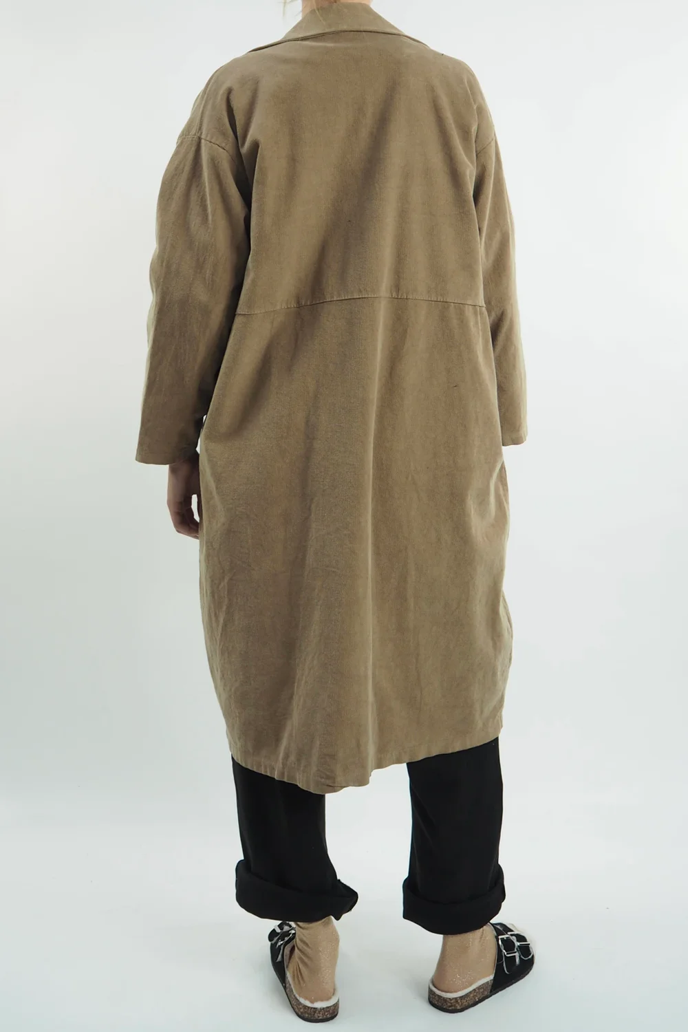 Made In Italy Edward Needlecord One Button Midi Jacket Tan 5 Made In Italy Edward Needlecord One Button Midi Jacket Tan - Image 3