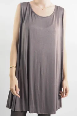 Made In Italy Fine Jersey Swing Vest Mocha