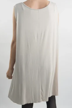 Made In Italy Fine Jersey Swing Vest Stone -VogueCurve Store made in italy fine jersey swing vest stone203.jpg