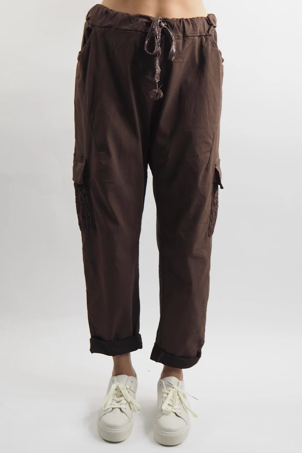 Made In Italy GiGi Cargo Magic Trouser Cocoa 3 Made In Italy GiGi Cargo Magic Trouser Cocoa