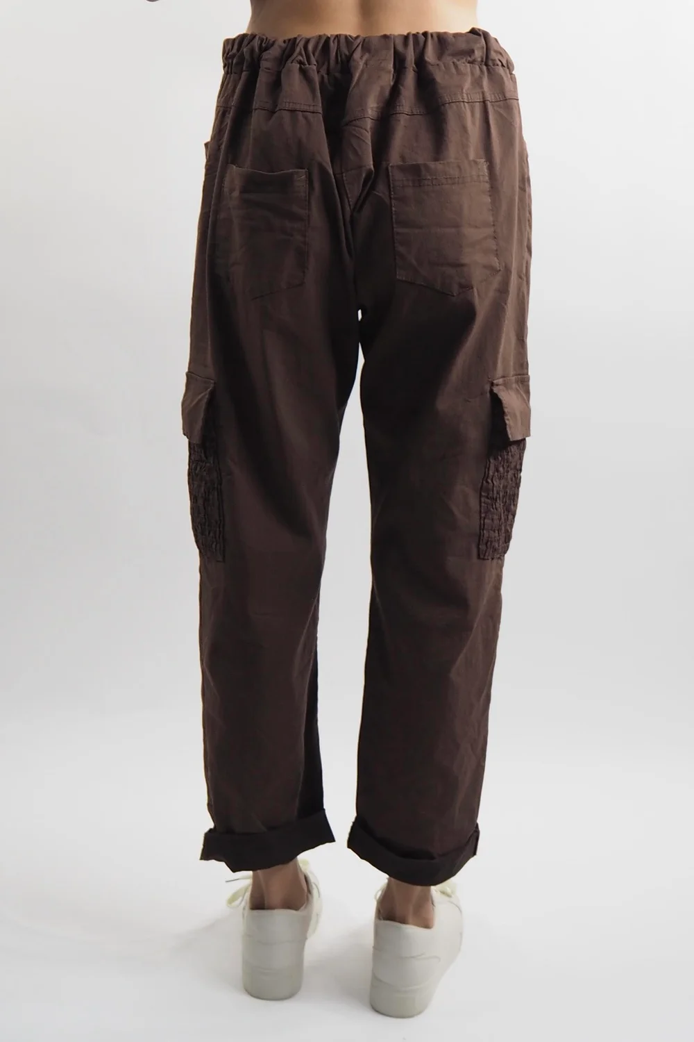 Made In Italy GiGi Cargo Magic Trouser Cocoa 5 Made In Italy GiGi Cargo Magic Trouser Cocoa - Image 3