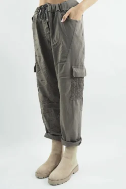 Made In Italy GiGi Cargo Magic Trouser Earth