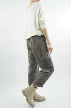 Made In Italy GiGi Cargo Magic Trouser Earth 14 Made In Italy GiGi Cargo Magic Trouser Earth -VogueCurve Store made in italy gigi cargo magic trouser earth06.jpg