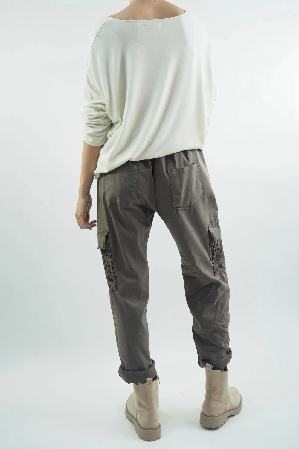 Made In Italy GiGi Cargo Magic Trouser Earth 9 Made In Italy GiGi Cargo Magic Trouser Earth - Image 7