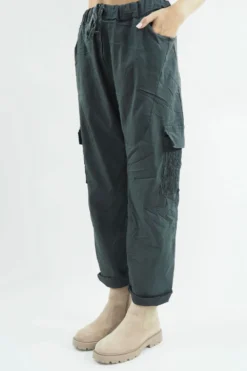 Made In Italy GiGi Cargo Magic Trouser Graphite Grey