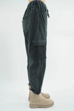 Made In Italy GiGi Cargo Magic Trouser Graphite Grey -VogueCurve Store made in italy gigi cargo magic trouser graphite03.jpg